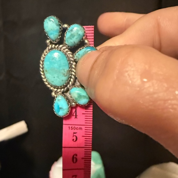 Turquoise Statement half clusters. - Picture 3 of 3